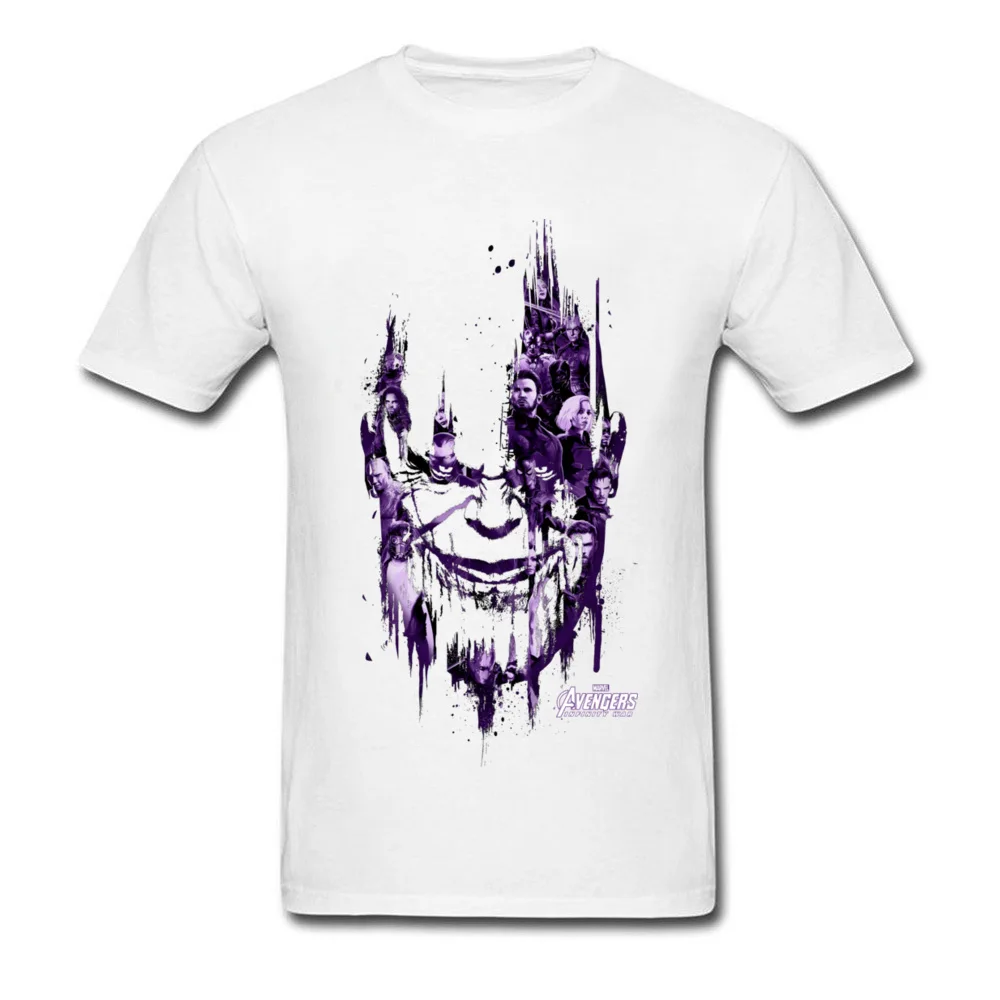 

Thanos Smirk T Shirt 2018 Avenge T-shirt Men White Clothing Cotton Tops Rebel Monster Tee Slim Fit TShirt Thor