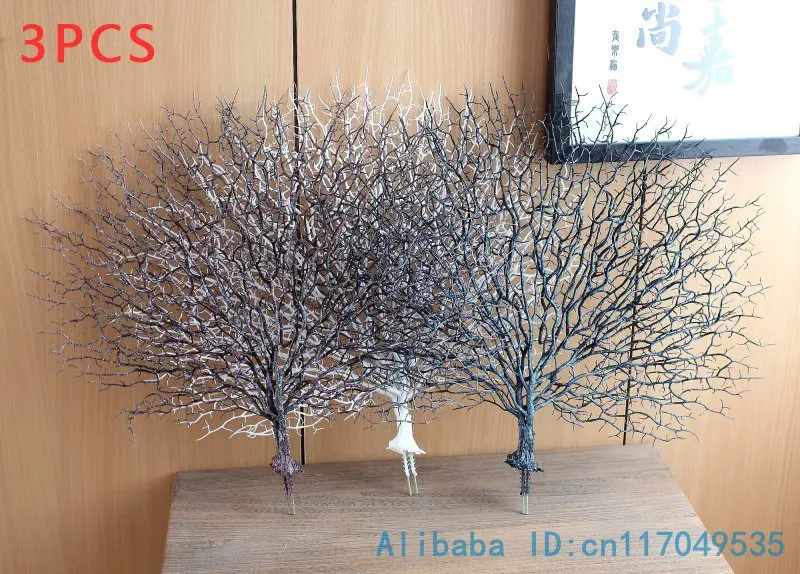 1 шт. Красивая Искусственная веерообразная пластиковая высушенная ветка для