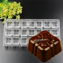 Высокое качество 21 полостей квадратная подарочная коробка в форме жесткого PE пластик Прозрачная форма для DIY домашнего изготовления kokulu sabun kaliplari пекарня