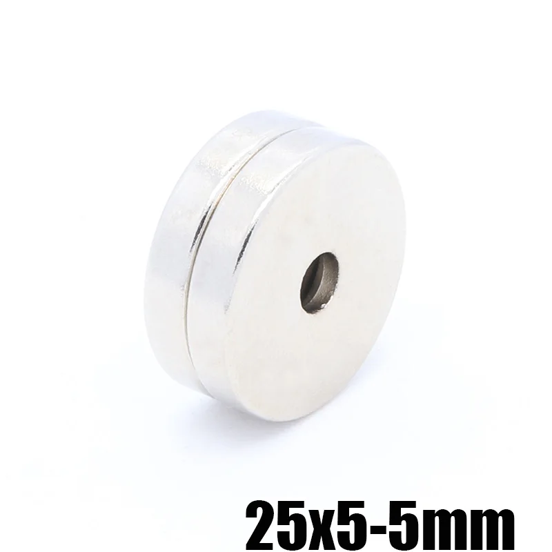 10 шт. 25x5-5mm N52 NdFeB кольцо, Магнит Dia. 25x5 мм толщиной M6 прямое отверстие неодимовый редкоземельный постоянный магнит 25*5-5 мм