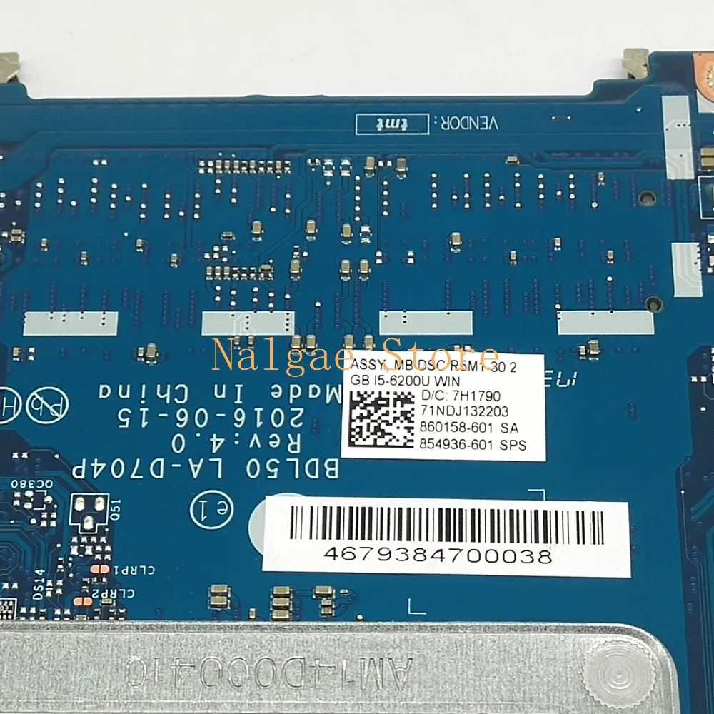 Oh my gad купить его HP 15 AY AC 250 G5 BDL50 LA D704P материнская плата для ноутбука CPU I5 6200U DDR4 100%