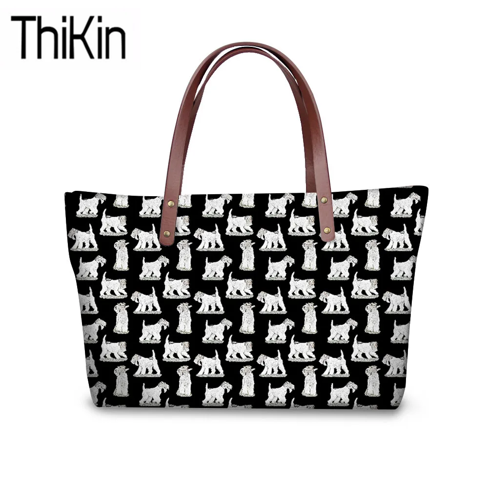 THIKIN الإناث أعلى-حقائب بيد للسفر بيرن جبل الكلب الطباعة حقيبة كتف أكياس السيدات حقائب كبيرة المرأة اليد حقيبة
