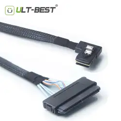 ULT-BEST Внутренняя Mini SAS 36Pin (SFF-8087) Хост прямым углом к SAS 32Pin (SFF-8484) целевой кабель 0.9 м