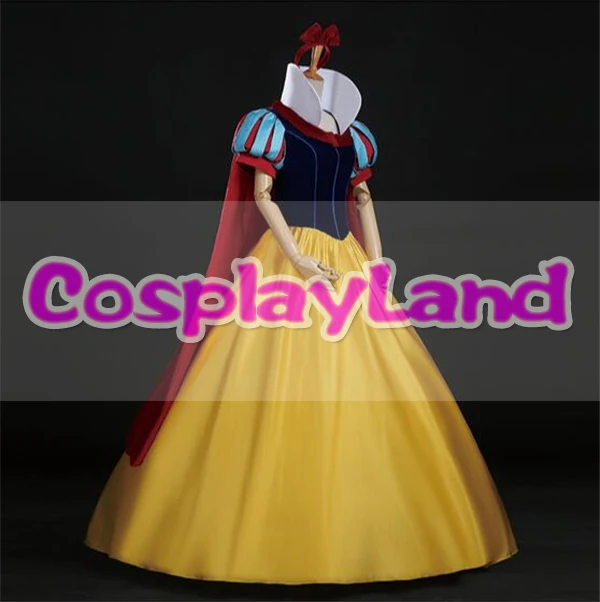 custom made snow white Adult Halloween Princess cosplay costume headband dress