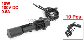 

10 Pcs / Lots x Fish Tank Pool Liquid Water Level Sensor Horizontal P.P PP Float Switch Black ZPC7