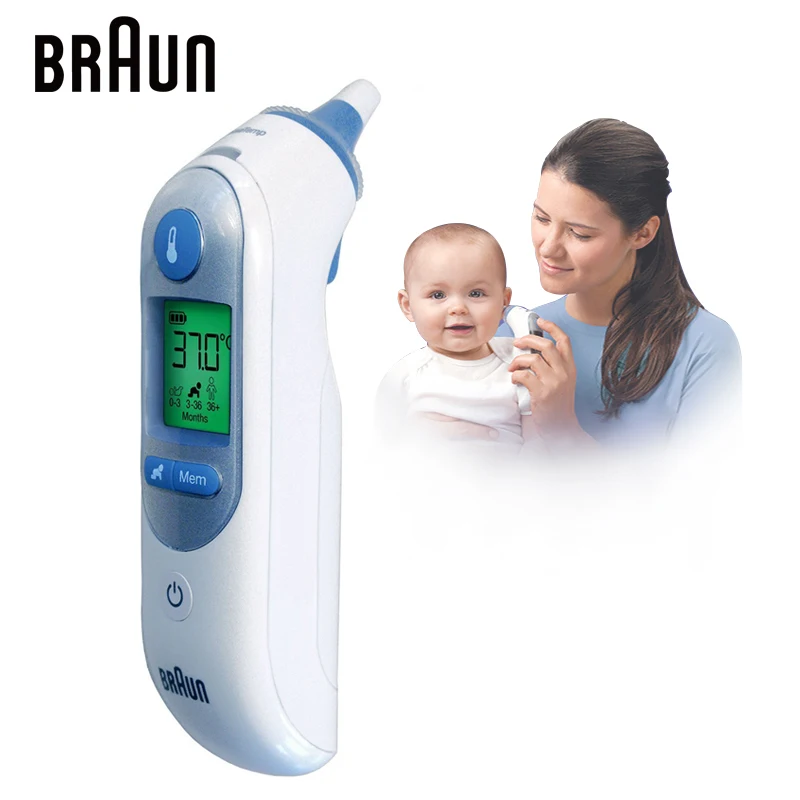 Braun Ear Thermometer Baby IRT6520  Digital LCD Body Accurate Fever Temperature Measurement Lens Filter Family Health Care