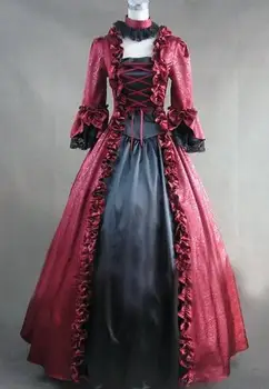 

2015 Brand New Custom Long Sleeve Gothic Victorian Ball Gown And Retro Halloween Party lolita Dress
