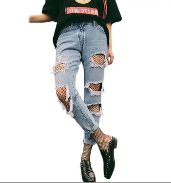 rough jeans for ladies