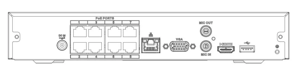 Dahua 4K NVR2104HS-P-4KS2 4CH 4Poe NVR2108HS-8P-HDS3 8CH 8 Poe портов 1U сетевой видеорегистратор максимальная поддержка 8MP разрешение