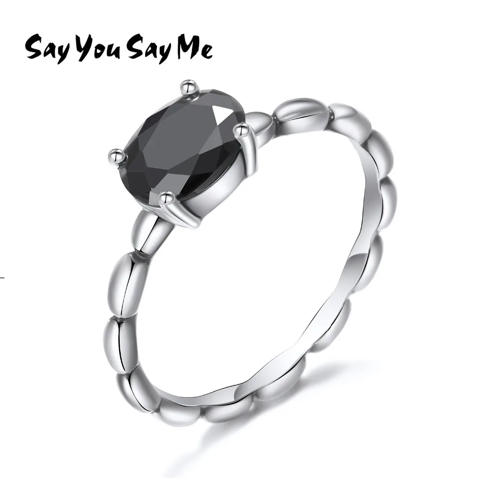 925 Sterling Silver Light Blue Glass Stone Rings Say You Say Me Silver Bead Rings Wedding&Engagement Wholesale 2018 New Arrival