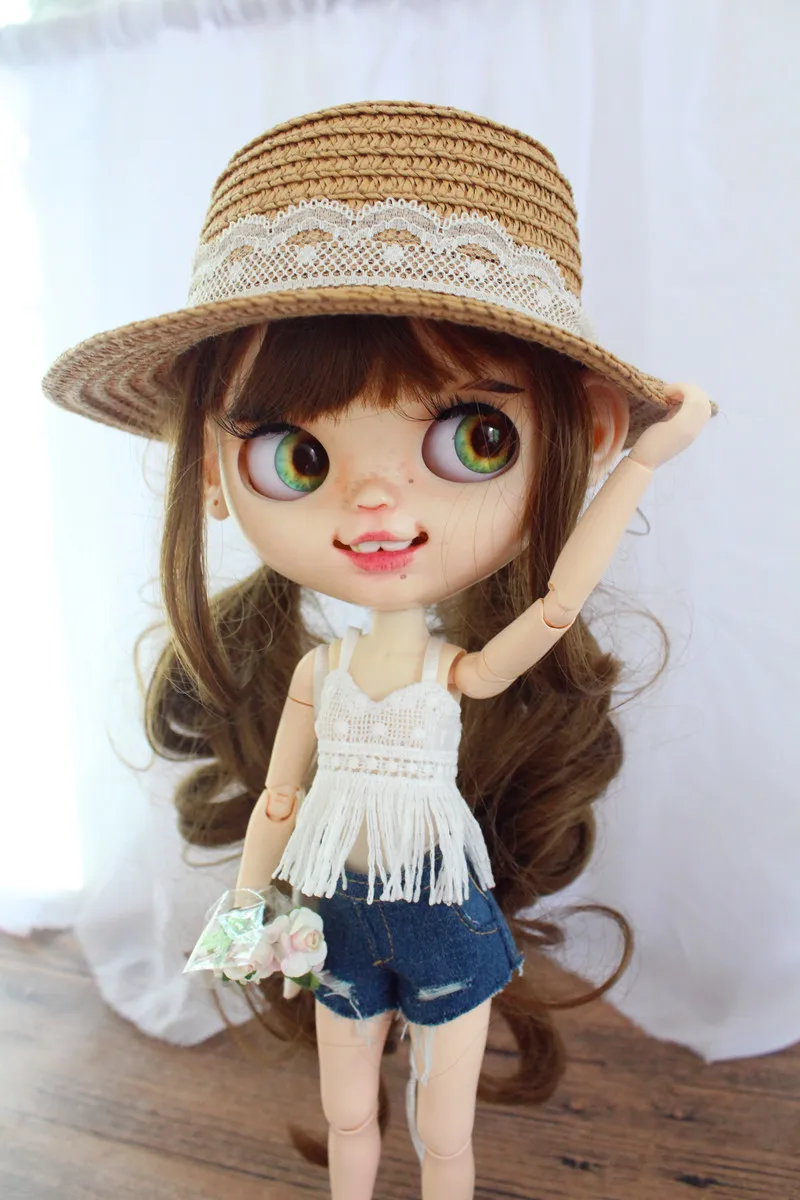 

1PCS New sexy Doll’s Clothing Cute White Tassels Vest for blyth licca ob24 Dolls Accessories Clothes for dolls