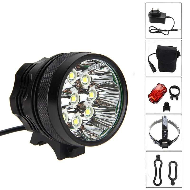 

HENYNET 9xCREE XM-L U2 LED Cycling Bike Lamp Bicycle Light Head Torch HeadLight Headlamp Flashlight Hunting