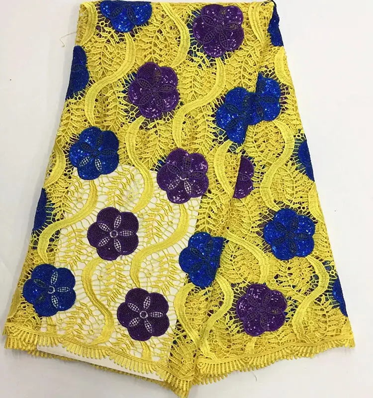 Item No.BQG96 top quality African cord lace fabric with sequins good looking embroidered guipure for party dress! | Дом и сад