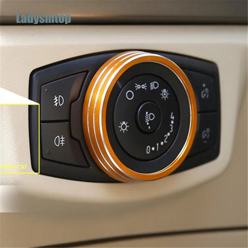 Ladysmtop автомобильный Стайлинг Регулировка Фары Ручка чехол для Ford Everest Ranger Escort Mustang