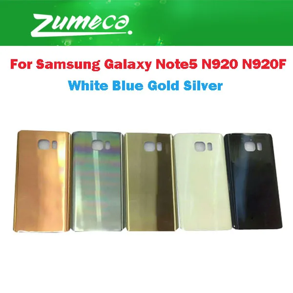 

For Samsung Galaxy Note5 N920 N920F Samsung Galaxy Note 5 Battery Cover Housing Case Door Rear White Blue Gold Silver Color