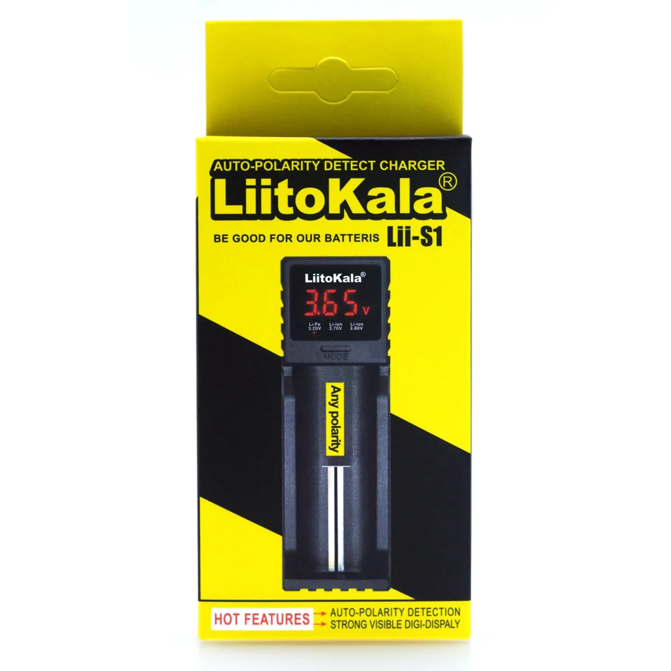 Умное устройство для зарядки никель-металлогидридных аккумуляторов от компании Liitokala: LII-500 400 202 S1 PD4 1,2 v литиевая батарея AA AAA никель-металл-гидридного ЖК-дисплей батарея зарядное устройство 3,7 в 18650 18350 16340 10440 14500 26650 20170 - Цвет: Lii-S1 charger