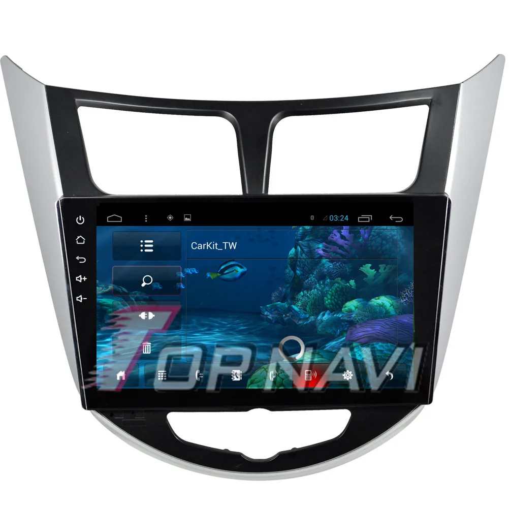 Sale Topnavi 10.2" Quad Core Android 6.0 Car GPS Navigation for Hyundai Verna 2015 Autoradio Multimedia Audio Stereo,NO DVD In Dash 13