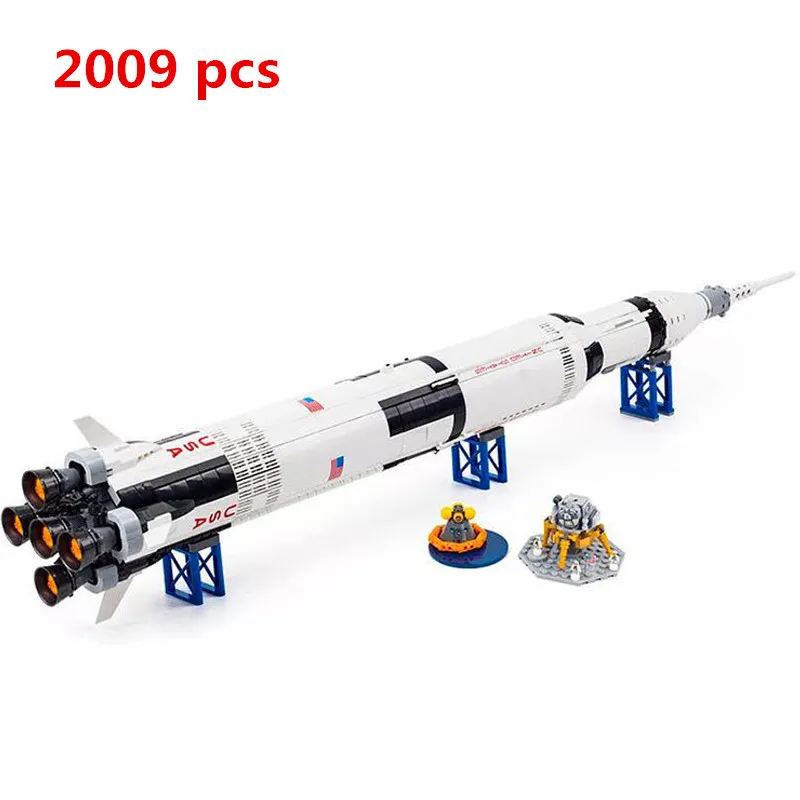 

Lepin 37003 1969Pcs Creative Series The Apollo Saturn V Launch Vehicle Set Children Educational Building Blocks Bricks Toy 21309