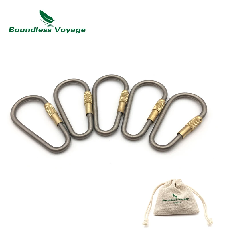 لا حدود لها رحلة التيتانيوم Carabiners مشبك في الهواء الطلق مع قفل التخييم هوك تسلق اكسسوارات Quickdraws لا حدود لها رحلة التيتانيوم Carabiners مشبك في الهواء الطلق مع قفل التخييم هوك تسلق اكسسوارات Quickdraws