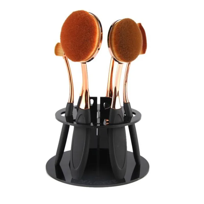 6 Hole Tooth Brush Holder Drying Rack Organizer Shape Oval Makeup