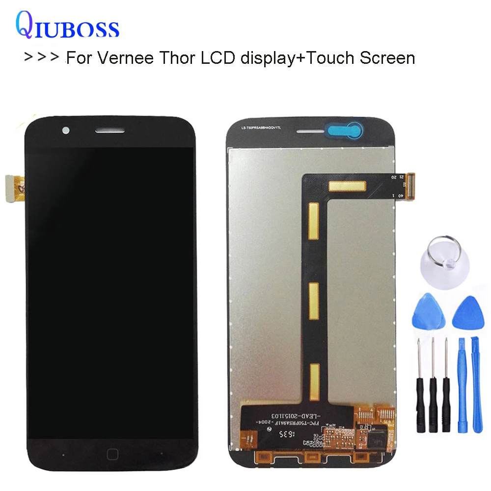 

For Vernee Thor Mobile phone LCD Display +TP Touch Screen Digitizer Assembly 5.0" 1280x720 Repair Parts stock