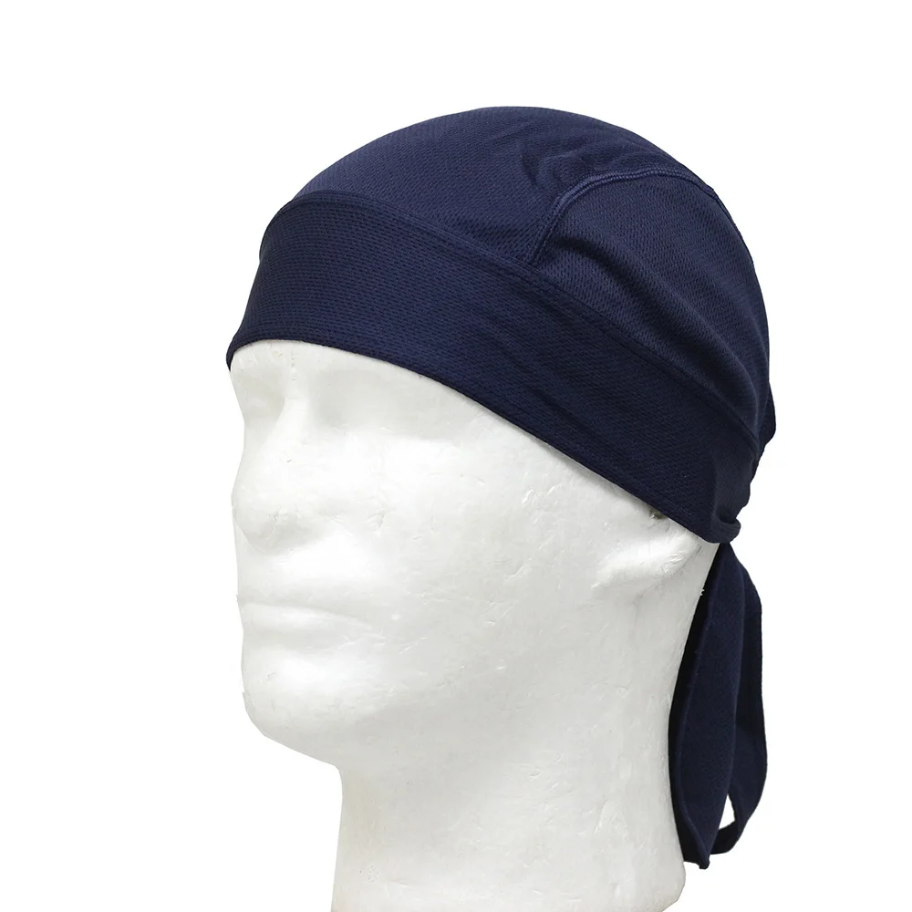 5 Color Outdoor Sports Quick Dry Cycling Cap Headscarf Headband Bicycle Cap Men Riding Bandana Pirate Hat Free Shipping - Цвет: Blue