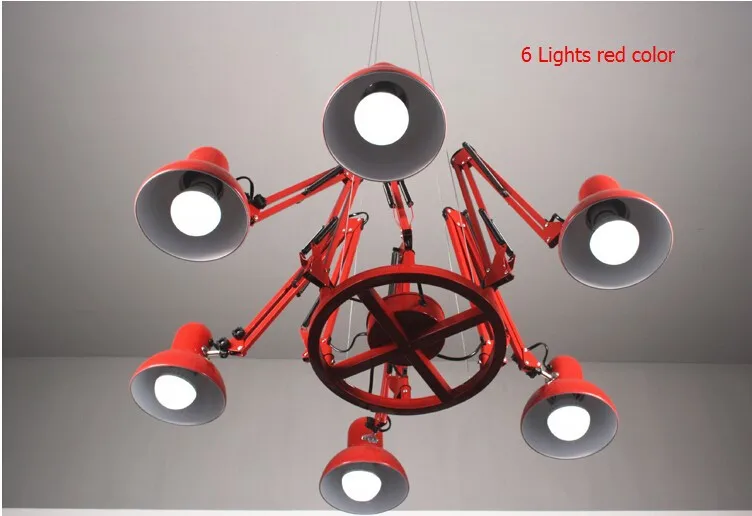 6 lights red color