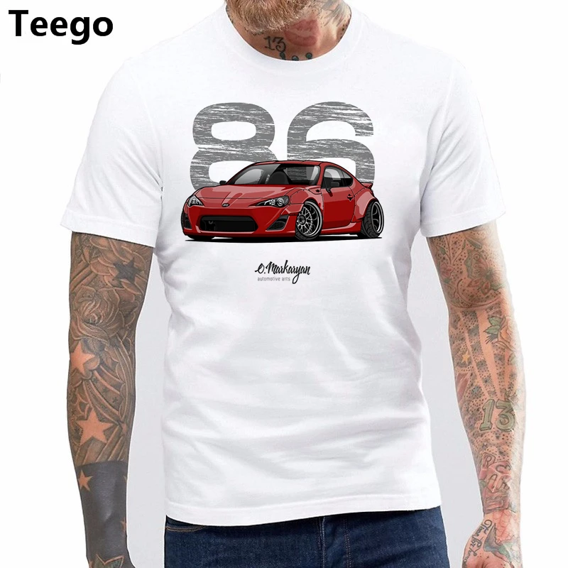 

novelties Men's Fashion Retro Race F36 Car Design T shirt Cool Tops Short Sleeve Hipster gt86 Tees
