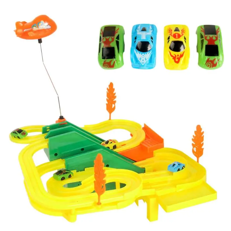 

Mini DIY Assemble Race Track with Car Kids Handwork Racing Lighting Music Sound Car Game Electric Car Racing Track Toy