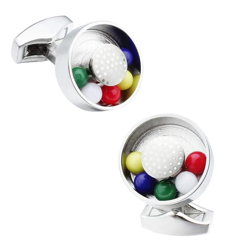 

HAWSON Interesting Running Ball Cufflinks with Colorful Bead Cuff Button for Party Men Accessory