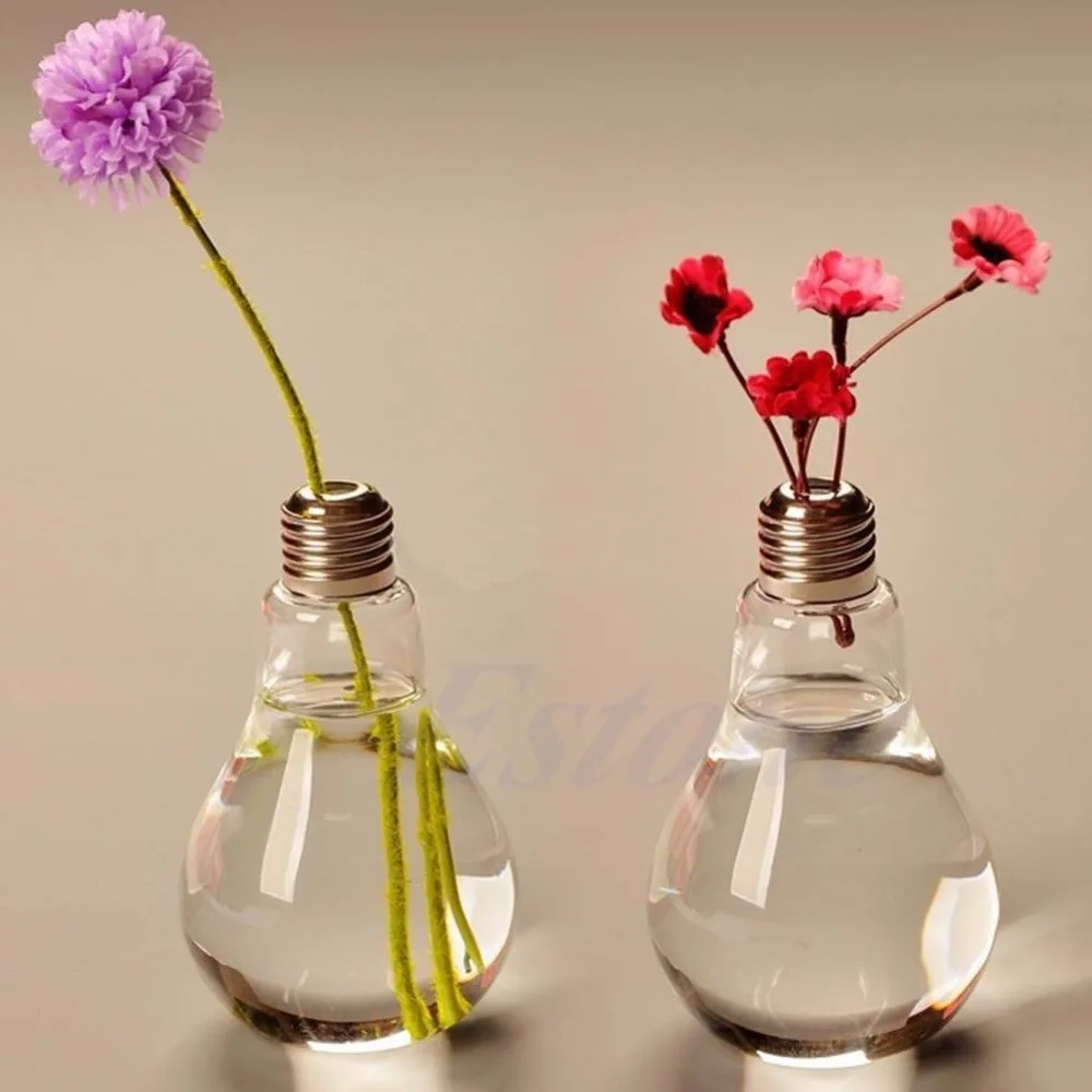 E74 New Stand Bulb Glass Plant Flower Vase Hydroponic Container Pot