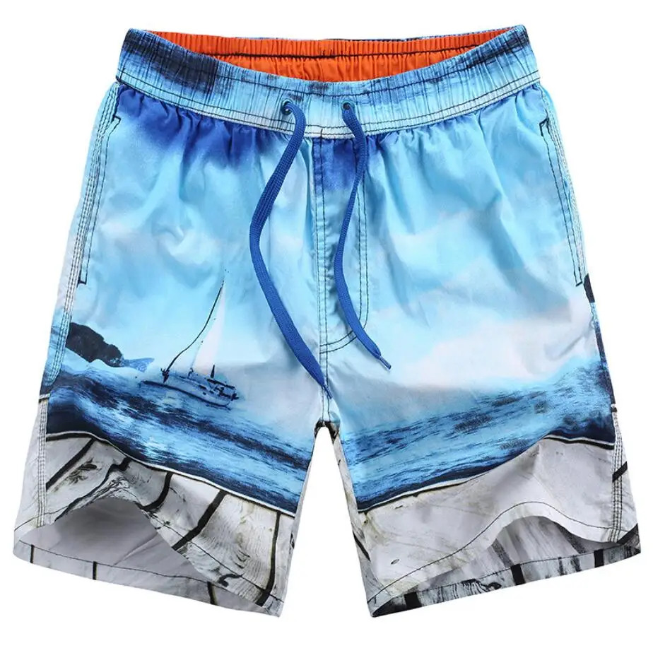 Sailing on the sea quick drying Men Swim Shorts Swimming Trunks Men
