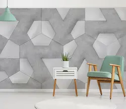 Индивидуальные Современные 3d фото обои 3d обои простые Стильные серые геометрические обои ТВ фон стены домашний декор