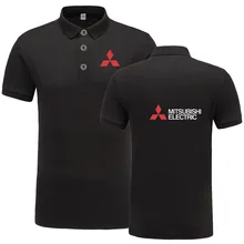 Новое поступление, брендовая одежда, мужская рубашка поло с логотипом, повседневная мужская рубашка поло Mitsubishi, рубашка поло с коротким рукавом