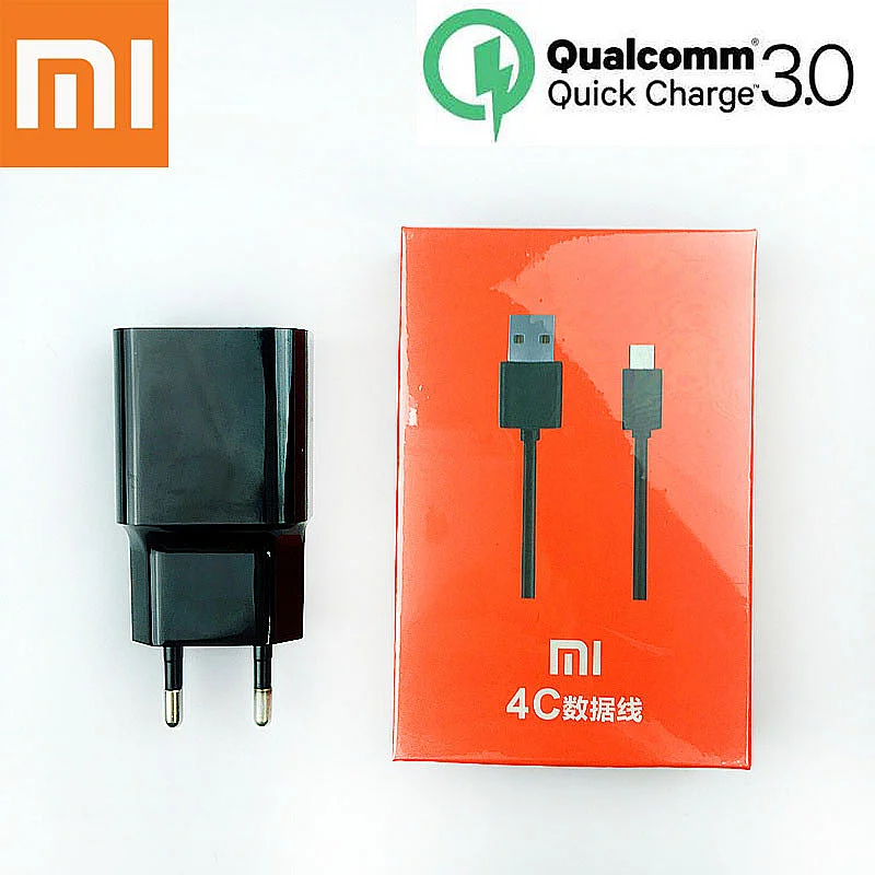 

XIAOMI mi 9 Charger Original USB type c cable For mi 9 8 se 6 6x 5 5s mi8 mi6 mi5 mi5s a2 mix 3 QC 3.0 quick charge EU Adapter