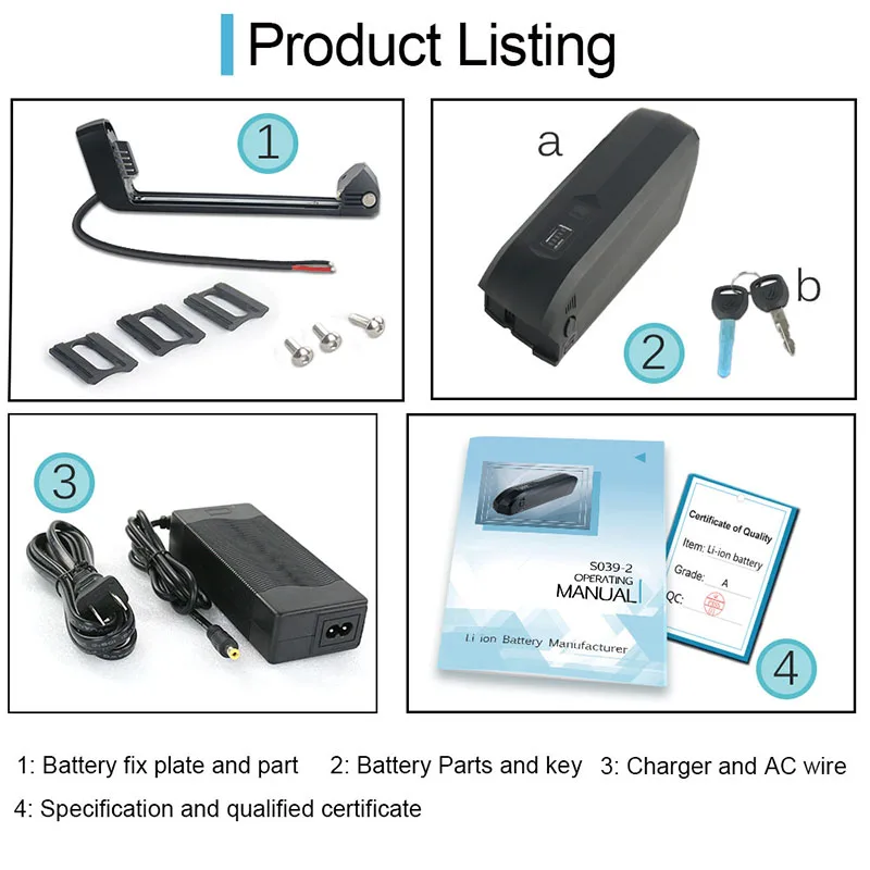 Sale UPP Sanyo/Panasonic/Samsung Cell 36V 14Ah 11.6Ah 10Ah Hailong Battery 36V 500W Electric Bicycle Battery for 250W 350W 500W Motor 1