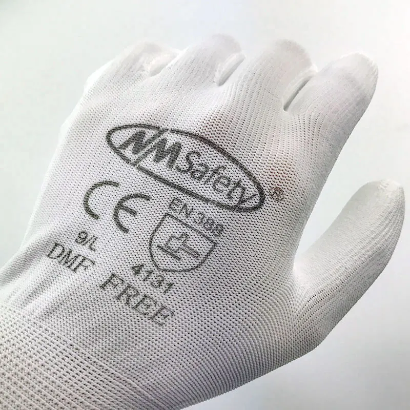 NMSafety электрические защитные перчатки 12 пар мужские антистатические белые рабочие перчатки