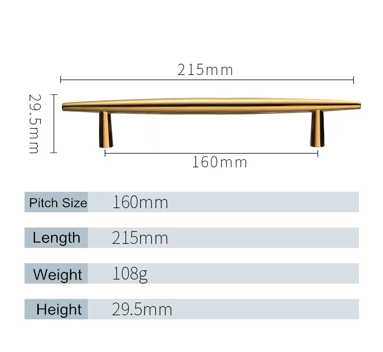 Современные RGP ручки из золотого цинкового сплава для мебели ручка для ящика Тянет кухонные ручки и ручки кухонные ручки - Цвет: RGP-160mm