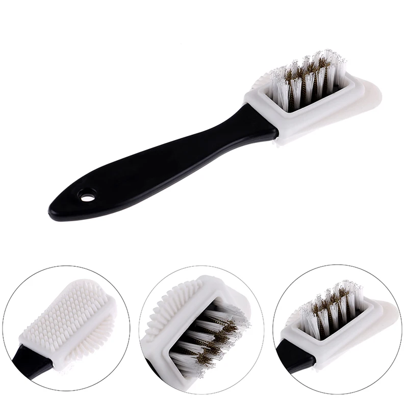 3 Side Suede Shoe Brush Cleaning Brush And Rubber Eraser Set Black S Shaped Shoes Cleaner For Suede Nubuck Boot Shoe