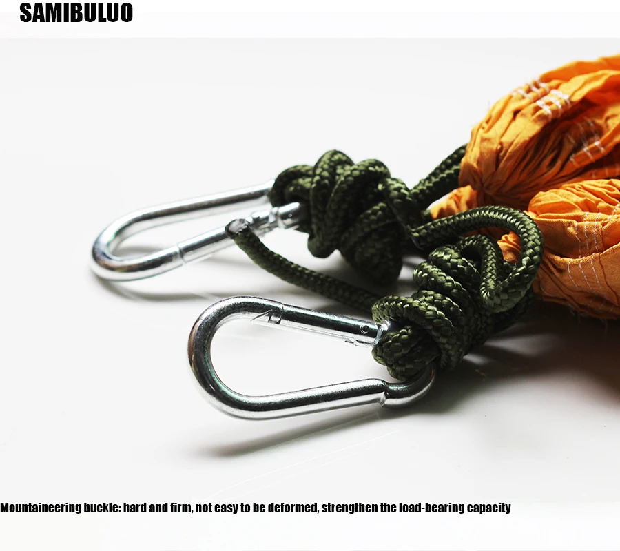 SAMIBULUO Camping Hammock Lightweight Parachute Portable Hamac for Hiking Travel Backpacking 20 Colors In Stock