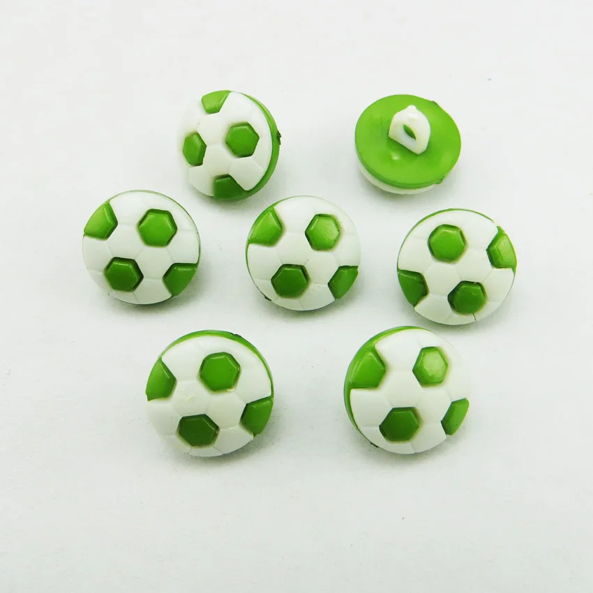 100 шт 13 мм Белый Черный Футбол Окрашенные Пластиковые кнопки пальто сапоги швейная одежда аксессуар P-177 - Цвет: Green