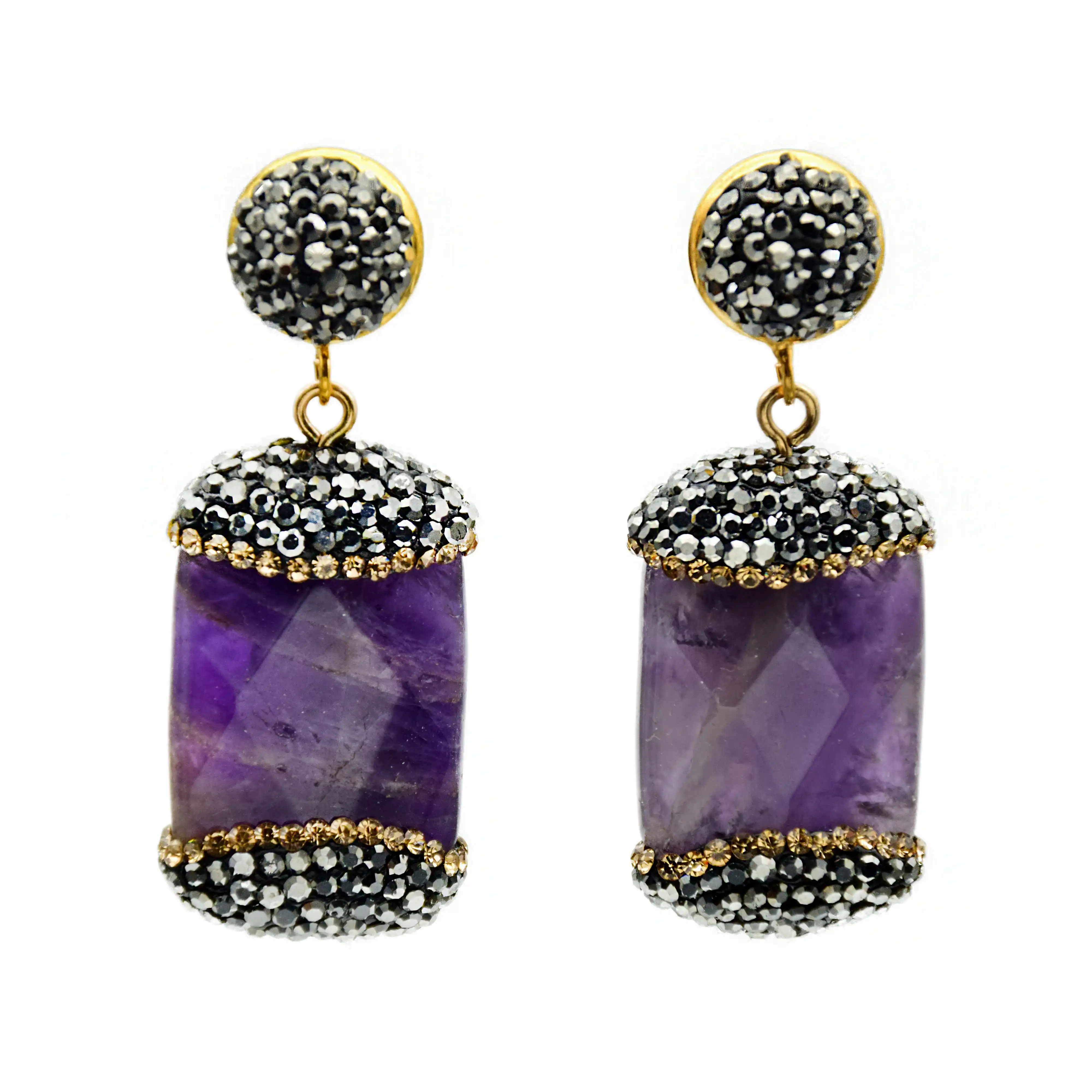 Mujeres Moda Estilo Retro De Ágata Piedra Joyería Aretes Pendiente con Borla