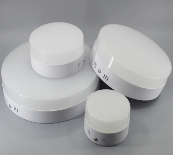 

Free Shipping Surface Mounted 9w 12w 18w 24w Super Round Warm Cold White LED Panel light LED Downlight + led driver AC85-265V