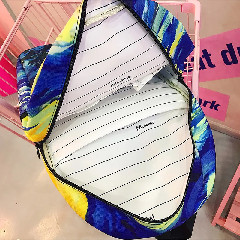 Menghuo Brand 2017 Daily Women Backpack for School Teenager Girls Boys Full Printed Nylon Travel Backpacks Casual Bags Mochilas (23)