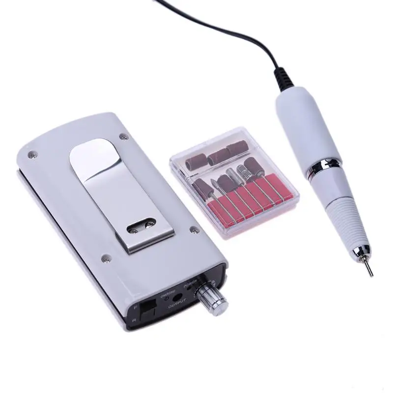 

Portable Electric Manicure Drill Machine Nail Polisher Grinding Tool Rechargeable Pedicure Manicure Machine 6 Bits EU Plug