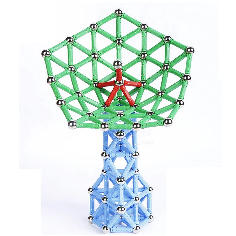 60 шт./компл. магнитные палочки игрушка металлические шарики магнитные Строительные блоки DIY палка любимые магнитные игрушки для детей