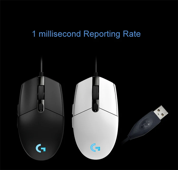 Отремонтированный Производитель: Проводная мышь logitech G102 для геймеров 200-8000 dpi, компьютерная мышь, RGB перезаряжаемая мышь