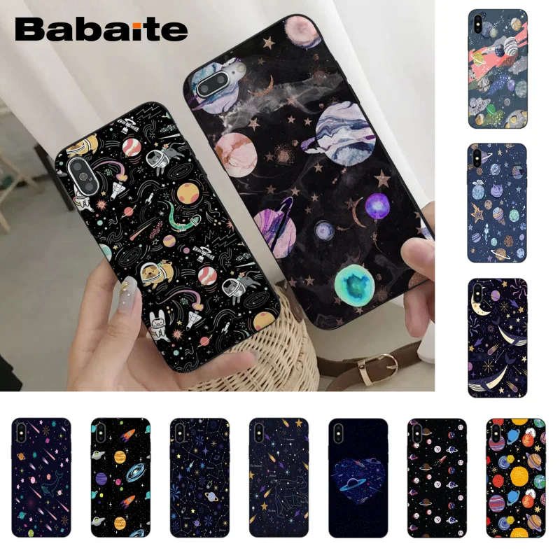 

Babaite Outer Space Planet Spaceship Constellation Moon Stars phone Case for iPhone X Xs Xr XsMax 7 8plus 6 6s11 11pro 11promax