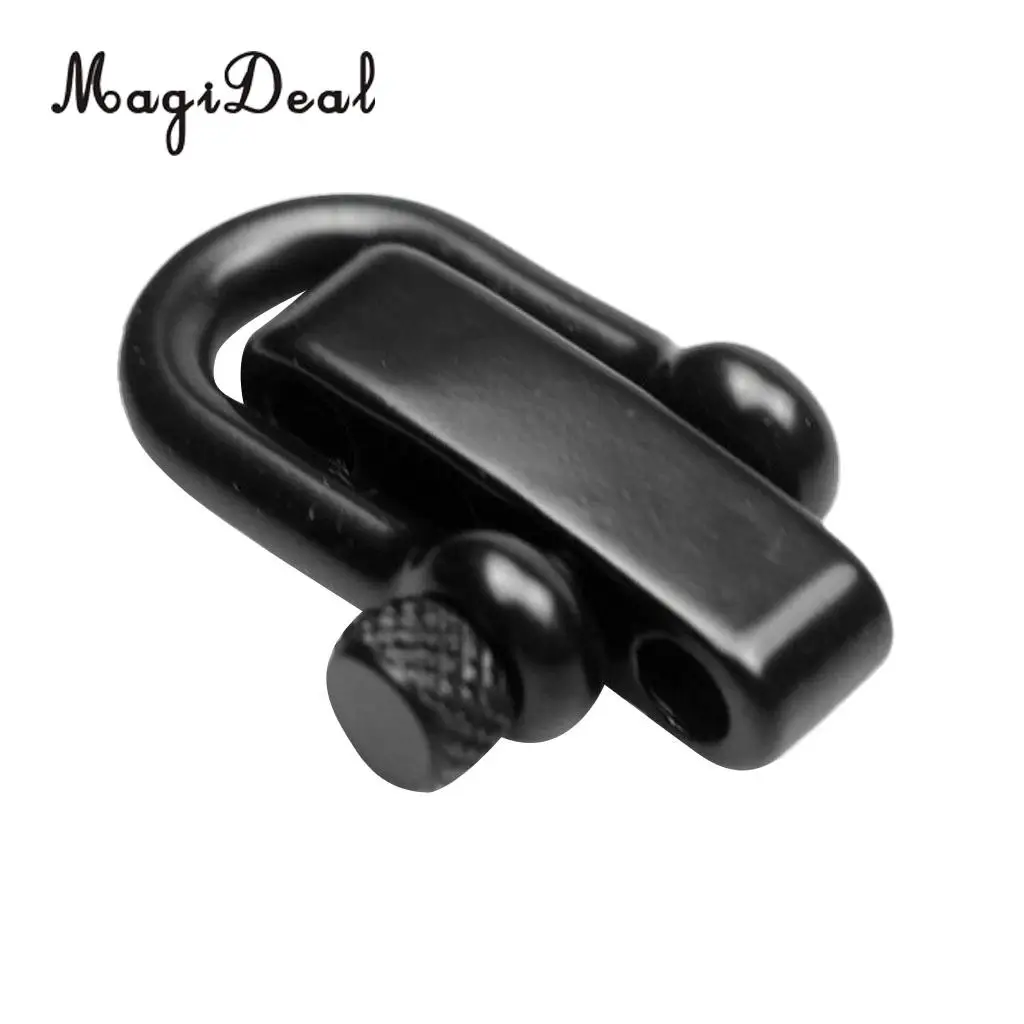 MagiDeal U Flat Adjustable Shackle Buckle Clasp for Survival Paracord Bracelet for Outdoor Camping Hiking Accessories 4 Colors