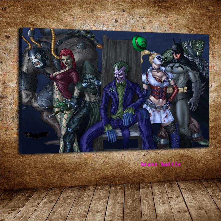 Arkham Asylum Posters HD Print on Canvas Home Decor Wall Art Paintings Batman Arkham Asylum Posters HD Print on Canvas Home Decor Wall Art Paintings Batman